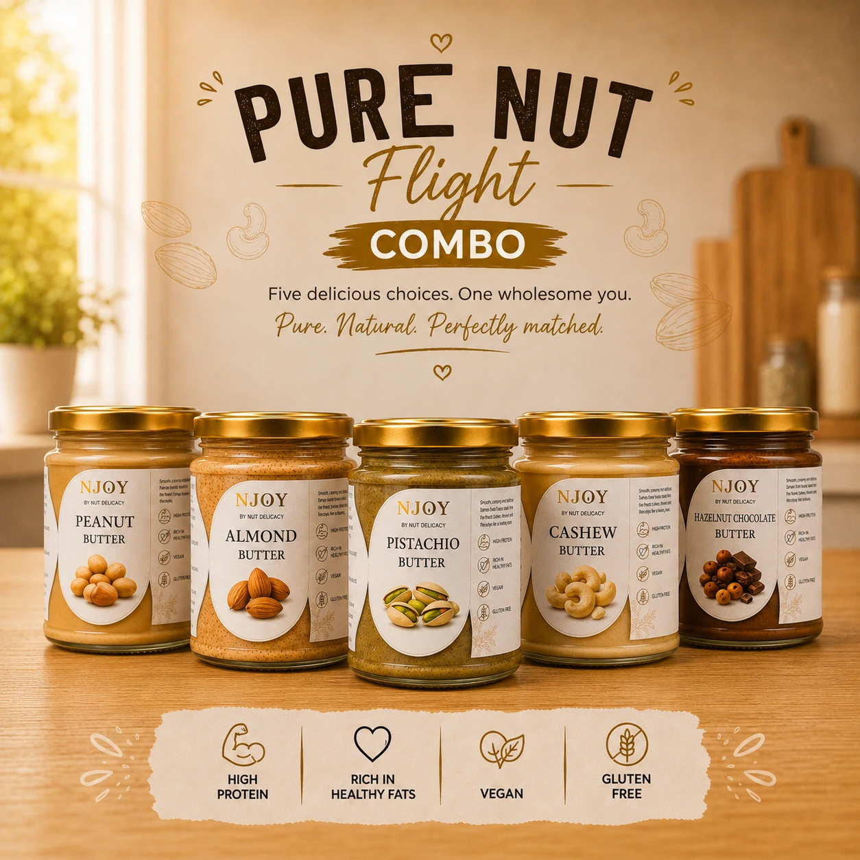 NJOY Pure Nut Flight (5 Jars)